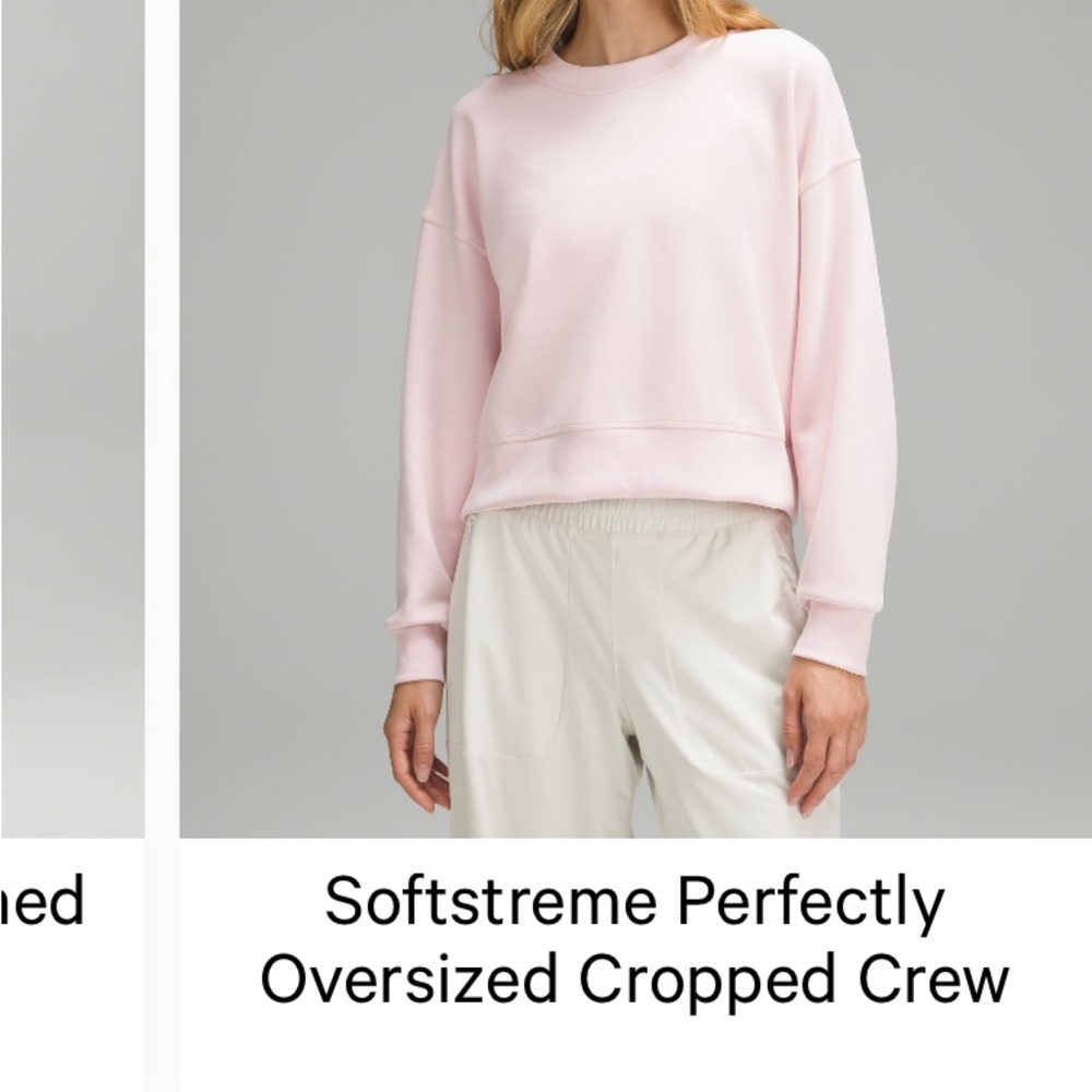 Softstreme Perfectly
Oversized Cropped Crew in Strawberry Milkshake